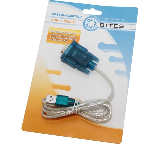 Кабель-адаптер 5bites USB 2.0 AM to COM RS232 DB9, 1.2м UA-AMDB9-012