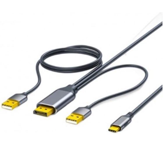 Кабель-адаптер DisplayPort на USB Type-C KS-is KS-877, 4K KS-877-3