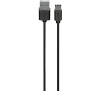 Кабель Interstep в тубе TypeC-USBA USB2.0 черный, 1,0м, 75949