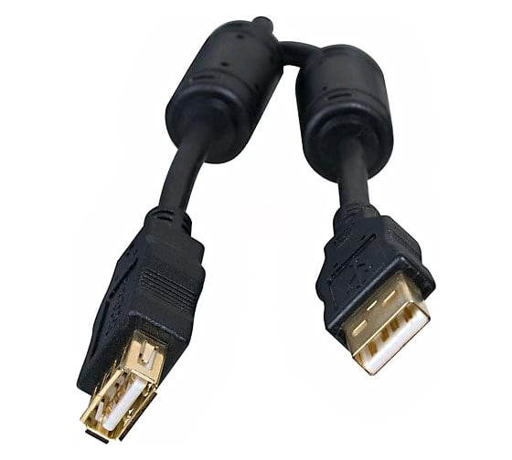 Профессиональный кабель-удлинитель 5bites EXPRESS USB 2.0 AM-AF, ферритовые кольца, 5м UC5011-050A 1
