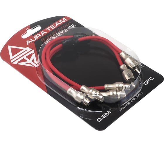 Кабель RCA AurA 0,2 метра, 2 канала, бескислородная медь OFC, двойной экран RCA-BY2SE