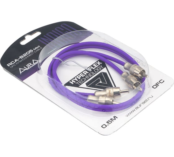 Кабель RCA AurA 0,5 метра, 2 канала, бескислородная медь OFC, двойной экран RCA-B205MKII