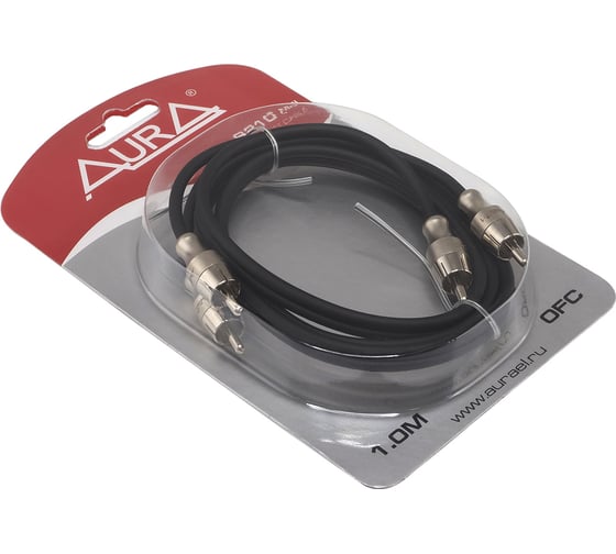 Кабель RCA AurA 1 метр, 2 канала, бескислородная медь OFC, двойной экран RCA-B210MKII