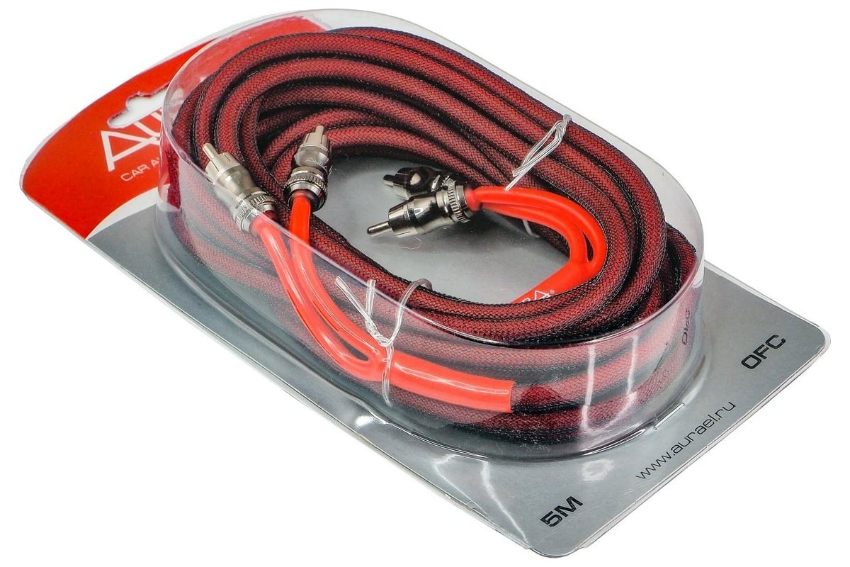 Кабель RCA AurA 5 метров, 2 канала, бескислородная медь OFC, двойной ...