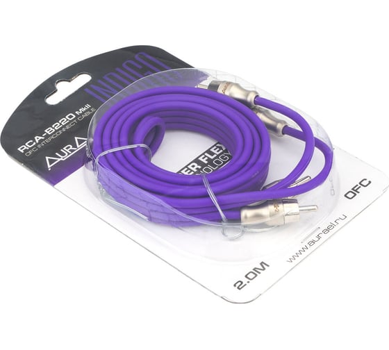 Кабель RCA AurA 2 метра, 2 канала, бескислородная медь OFC, двойной экран RCA-B220MKII