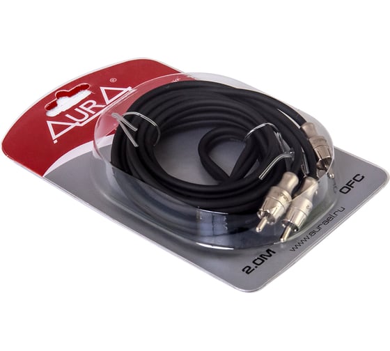 Кабель RCA AurA 2 метра, 2 канала, бескислородная медь OFC, двойной экран RCA-B220MKII