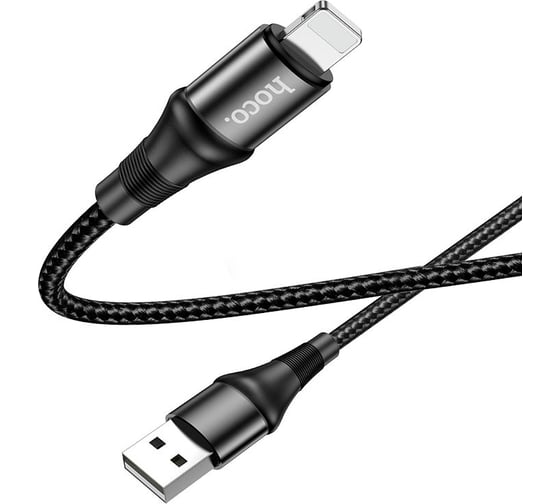 Кабель USB Hoco X50 Excellent для Lightning, 2.4А, длина 1.0м, черный 774588