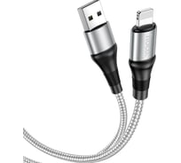 Кабель USB Hoco X50 Excellent для Lightning, 2.4А, длина 1.0м, серый 777425