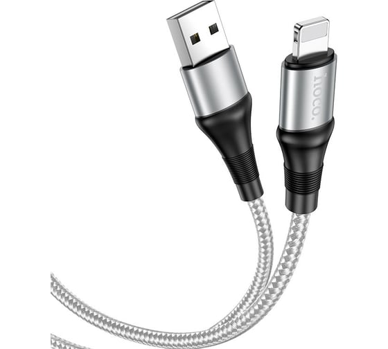 Кабель USB Hoco X50 Excellent для Lightning, 2.4А, длина 1.0м, серый 777425 1