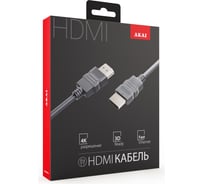 HDMI-кабель AKAI Ver.1.4, 1м, PVC, черный CE-803B