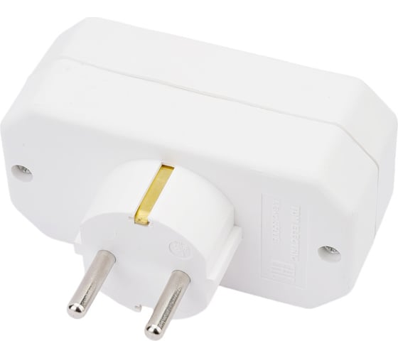 Блок на 3 гнезда TDM ELECTRIC 1x2П+3 16 А + 2x2П 2,5 А, под плоскую вилку, 250 B, белый SQ1806-0201