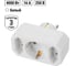 Блок на 3 гнезда TDM ELECTRIC 1x2П+3 16 А + 2x2П 2,5 А, под плоскую вилку, 250 B, белый SQ1806-0201 2