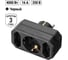 Блок на 3 гнезда TDM ELECTRIC 1x2П+3 16 А + 2x2П 2,5 А под плоскую вилку, 250 B, черный SQ1806-0301 2