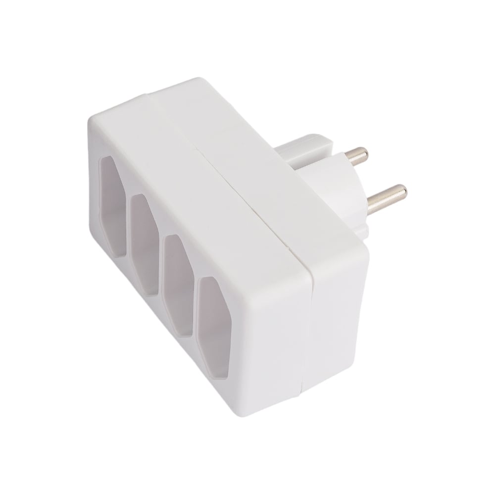 Блок на 4 гнезда TDM 2П 2,5 А, 250 B, под плоскую вилку, белый SQ1806 ...