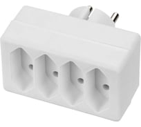 Блок на 4 гнезда TDM ELECTRIC 2П 2,5 А, 250 B, под плоскую вилку, белый SQ1806-0203