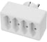 Блок на 4 гнезда TDM ELECTRIC 2П 2,5 А, 250 B, под плоскую вилку, белый SQ1806-0203 1