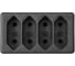 Блок на 4 гнезда TDM ELECTRIC 2П 2,5 А, 250 B, под плоскую вилку, черный SQ1806-0303 1