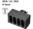 Блок на 4 гнезда TDM ELECTRIC 2П 2,5 А, 250 B, под плоскую вилку, черный SQ1806-0303 2