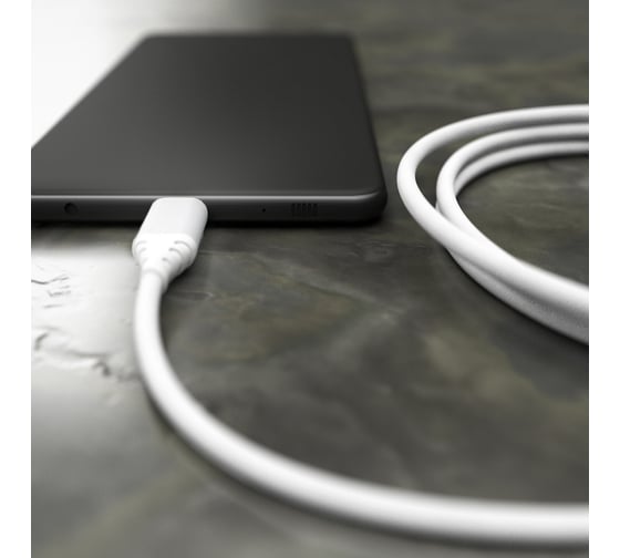 Дата-кабель AKAI CE-610 USB A- Lightning, 1м, 2.1А, текстиль, белый CE-610W
