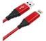 Дата-кабель AKAI CE-610 USB A- Lightning, 1м, 2.1А, текстиль, красный CE-610R 1