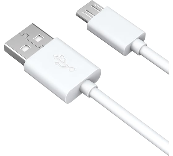 Дата-кабель AKAI microUSB, 1м, 1,5А, белый CE-453W