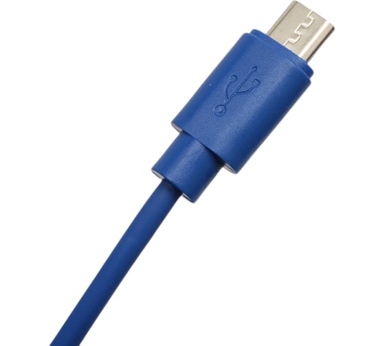 Дата-кабель AKAI microUSB, 1м, 1,5А, синий CE-453BL
