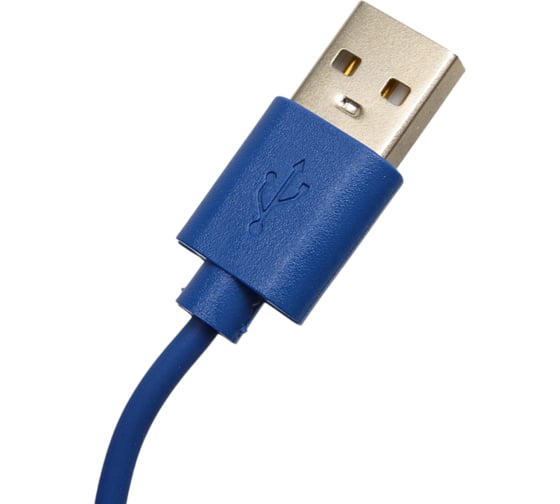 Дата-кабель AKAI microUSB, 1м, 1,5А, синий CE-453BL