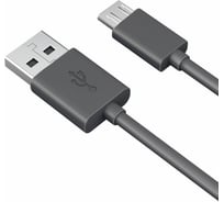Дата-кабель AKAI microUSB, 1м, 1,5А, черный CE-453B