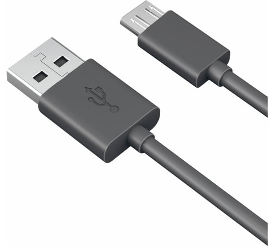 Дата-кабель AKAI microUSB, 1м, 1,5А, черный CE-453B 1