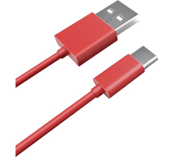 Дата-кабель AKAI Type-C ПВХ красный CE-465R