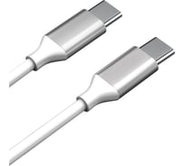 Дата-кабель AKAI Type C- Type С, 1м, 2,1А, TPE, белый CE-468W