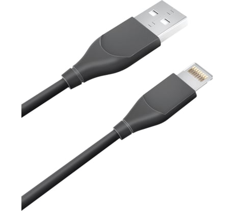 Дата-кабель AKAI USB 2.0 8-pin Apple Lightning черный CE-607B