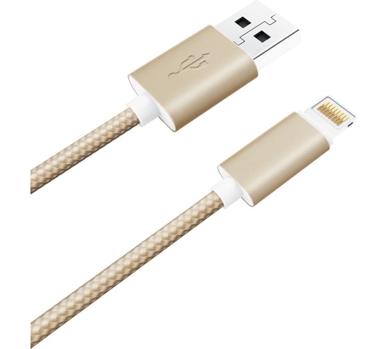 Дата-кабель AKAI USB 2.0 8-pin Apple Lightning золотой CE-604Z