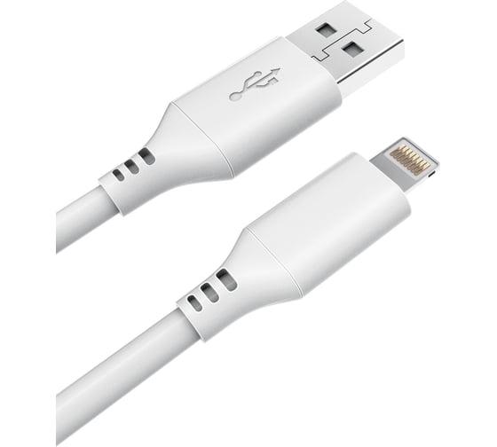 Дата-кабель AKAI USB - Lightning, 1м, 2.1А белый CE-611W