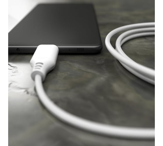 Дата-кабель AKAI USB - Lightning, 1м, 2.1А белый CE-611W