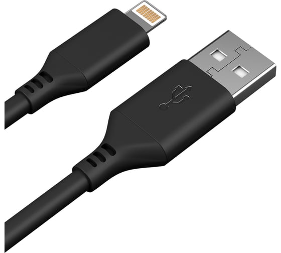 Дата-кабель AKAI USB - Lightning, 1м, 2.1А черный CE-611B 1