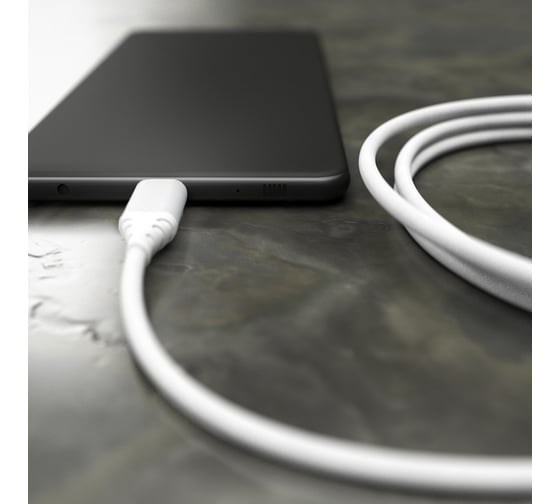 Дата-кабель AKAI USB А-microUSB, белый CBL208WT