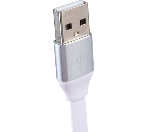 Плоский дата-кабель AKAI USB А-microUSB белый CBL210W