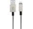 Дата-кабель AKAI разъем 8-pin Apple Lightning 1м оплетка металл серебро CE-605S 3