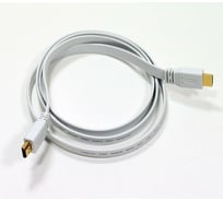 Кабель Pro Legend HDMI M - HDMI M, 5 m, ver 1.4, белый плоский HDFW5