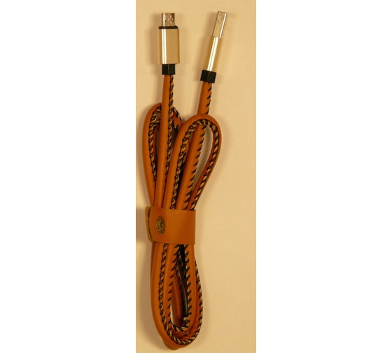 USB кабель Pro Legend micro USB, кожаный, коричневый, 1м pl1284