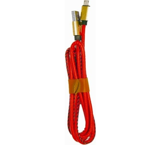 USB кабель Pro Legend micro USB, кожаный, красный, 1м pl1282