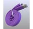USB кабель Pro Legend плоский Iphone 5, 6s, 8 pin, 1м, фиолетовый PL1365 1