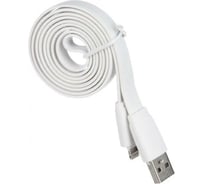 USB кабель Pro Legend плоский Iphone 5, 6s, 8 pin, 1м, белый PL1359