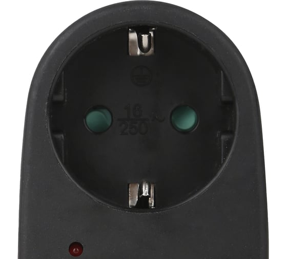 Розеточный адаптер duwi 1 гнездо + 2 USB порта с заземлением черный 16A 3680Вт 27419 3