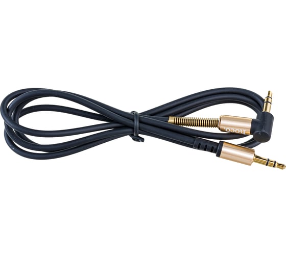 Аудио кабель Hoco Jack 3.5(M)/Jack 3.5(M), угловой, UPA02, 1м, черный, коробка 6957531025665