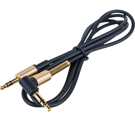 Аудио кабель Hoco Jack 3.5(M)/Jack 3.5(M), угловой, UPA02, 1м, черный, коробка 6957531025665