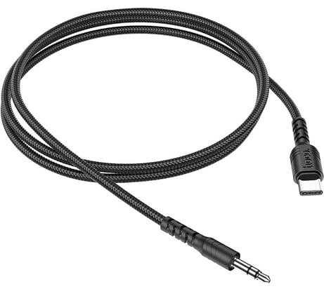 Кабель-переходник Hoco USB UPA17, Type-С/Jack3.5, 1м, черный, коробка 6931474751690