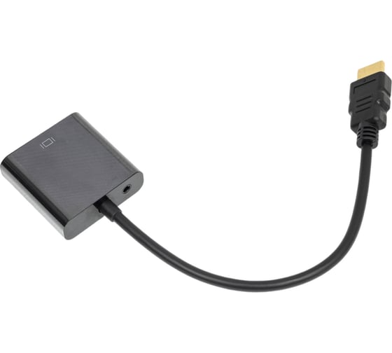 Переходник Pro Legend HDMI to VGA Adapter + AUX кабель, черный PL1136
