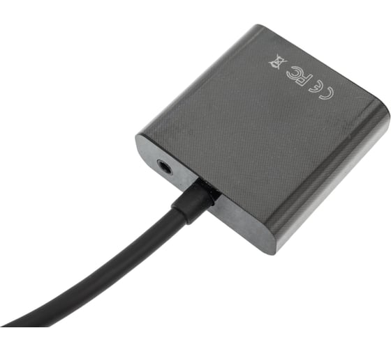 Переходник Pro Legend HDMI to VGA Adapter + AUX кабель, черный PL1136